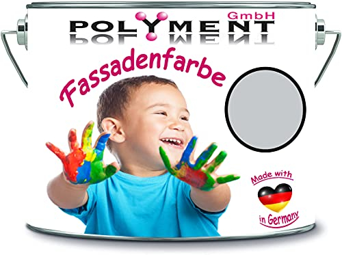5 Liter hochwertige Silikonharz Fassadenfarbe Sockelfarbe RAL-Farbtonkarte (RAL 7035 Lichtgrau)
