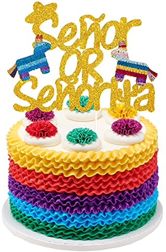 Tortenaufsatz mit Llama-Lama-Motiv von Senor oder Senorita.