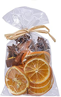Decoris Pot-pourri de Noël avec rondelles d'orange et anis étoilé, cannelle et étoiles de coco, mélange