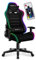 huzaro Ranger 6.0 RGB Mesh | LED Beleuchtung Gaming Stuhl Schreibtischstuhl für Kinder Gamer Sessel Stoff | bis 130 kg belastbar | Höhenverstellbar Kopfstütze Lendenstütze Ergonomischer | Schwarz