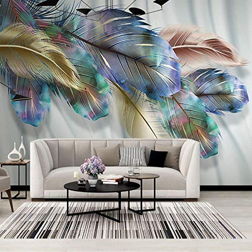 TIANZXS Papier Peint de Couleur Simple Mur de Fond 3D peintures murales d'or Salon papiers Peints -450X300cm