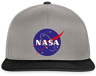 Spreadshirt NASA Classic Logo Snapback Cap, One Size, Graphit/Schwarz