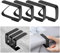 Lot de 4 Pinces à Nappe, Pinces à Nappe, Pinces à Nappe en Acier Inoxydable pour Intérieur, Extérieur, Jardin, Salle à Manger, Pique-Nique, Fête et Mariage, Noir
