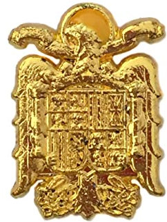 Pin de Solapa Pines de Broche escarapela de Bandera España Esmalte Con Borde (Escudo Aguila)