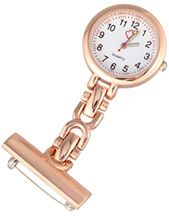 Mikikit Niedliche Schwesternuhr Mit Pin Clip Rosegold Medizinische Nurse Fob Pocket Watch Für Ärzte Pflegepersonal Geschenk Für Klinik Krankenhaus Alltag