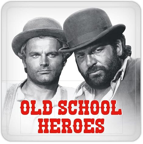 Bud Spencer und Terence Hill - Bud Spencer - OLD SCHOOL HEROES - Untersetzer Coaster - 10 x10 cm DT08