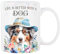 Cadouri Hunde-Tasse LIFE IS BETTER WITH A DOG mit Australian Shepherd - Kaffeetasse Bürotasse im Watercolor-Stil - tolle Geschenkidee für Hundebesitzer