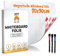 Whiteboard Folie 20x30cm - 3M Magnetfolie selbstklebend - Magnetische Tafelfolie abwischbar - Praktische Ferrofolie Weiß - Whiteboardfolie inkl. 3 Marker mit Schwamm