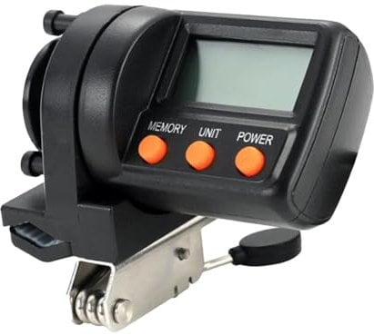 Perfeclan Angelschnur-Zähler-Tackle-Tool, LED-Bildschirm, 0–999 m, kompaktes Zubehör, Messgerät, Ausrüstung zum Aufspulen, Angeln, Outdoor-Enthusiasten