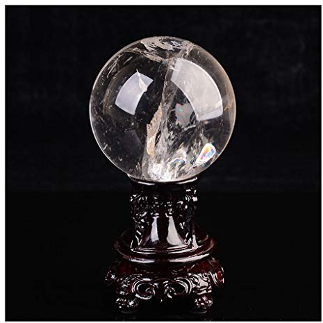 Feng Shui Ornamente Kristallkugel/Fotografiekugel Natürliche gesprungene weiße Kristallkugel Büro Verheißungsvolle Kugel Kugel Steinschnitzerei Verheißungsvolles Geschenk Dekoration für Fotografie Dek