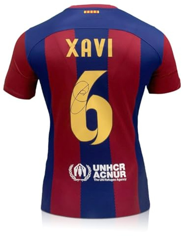 Exclusive Memorabilia Barcleona-Trikot, signiert von Xavi Hernandez
