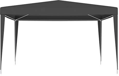 Coavain Pavillon 4x4 m Anthrazit 90 g/m² Gartenpartys UV-beständig und Wasserabweisend Partyzelt Langlebig Gartenpavillon Familientreffen Grillpartys Picknicks Geburtstagsfeiern Veranstaltungen