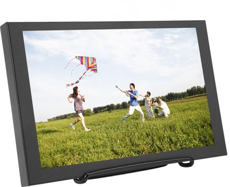 Monitor Portatile da 10,1 Pollici, Pannello HD TN, Monitor Portatile a Colori HD 1280x800 con Interfacce Multiple, Doppi Altoparlanti, Plug and Play, per Win7, 8, 10, PC, Tablet