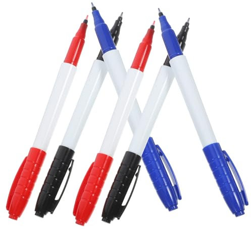HOODANCOS 6 Stück Trocken Abwischbare Whiteboard-Marker 0 5 Mm Whiteboard-Stifte Mit Feiner Spitze Wiederverwendbare Whiteboard-Marker Für Spiegelglas-Kalendertafeln