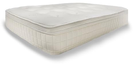 Naturepedic Pillow Top Organic Mattress - Twin Hybrid with Encased Coils for Comfort & Pressure Relieving Natural Latex - Naturally Cooling & Breathable