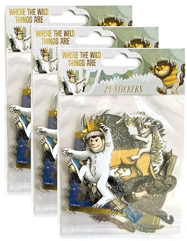 Paper House Productions Where The Wild Things are 24 Stück Scrapbook gestanzte Folienakzent-Aufkleber – 3 Packungen