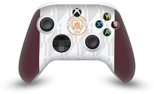 Head Case Designs Offizielle Manchester City Man City FC Away 2023/24 Bausatz Vinyl Haut Gaming Aufkleber Abziehbild Abdeckung kompatibel mit Xbox Series X/S Controller