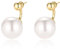 YAXUN Perlenohrringe für Damen 925 Sterling Silber Vergoldet, Gold Kugel Ohrstecker und große Perlen Tropfen Ohrringe Schmuck Geschenke für Frauen und Mädchen