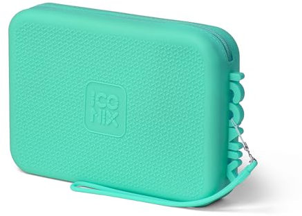 ICONIX Pochette Elegante per Trucchi - Spaziosa e Chic per Ordinare il Make-up, Ideale per Mare, Casa e Piscina con Zip in Varie Colorazioni (Tiffany)