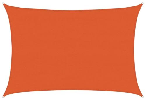 vidaXL Voile d'ombrage 160 g/m² rectangulaire Orange 4x5 m PEHD, Voile de Soleil, Voile d’ombrage, Store de Patio, Voile de Pare-Soleil