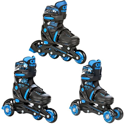 Croxer 3in1 Inlineskates/Triskates/Rollschuhe Croxer Nollan verstellbar (30-33)