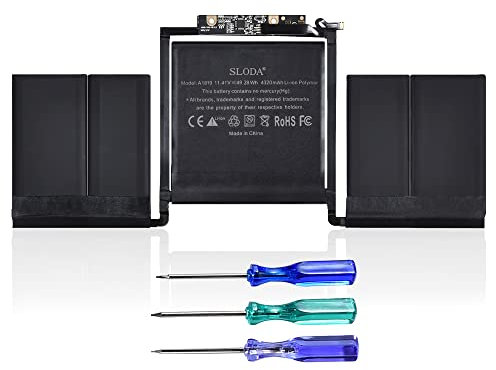 SLODA A1819 Batería de Repuesto para MacBook Pro 13'' A1706 (Finales 2016 Mediados 2017) 11.41V 4320mAh