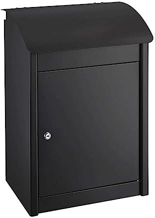 Boîte aux lettres Boîte aux lettres Boîte aux lettres de grande capacité Boîte à colis en métal Boîte de dépôt pour maison familiale Boîte aux lettres extérieure verticale 13,3 × 11,6 × 26 pouces beau