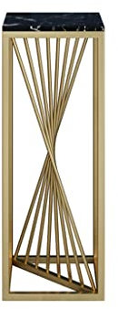 Nordic Marble Flowerpot Rack Display Stand for Living Room Decor Light Luxury Iron Plant Shelf with White Countertop Floor to ceiling Balcony Vase Pedestal Stand