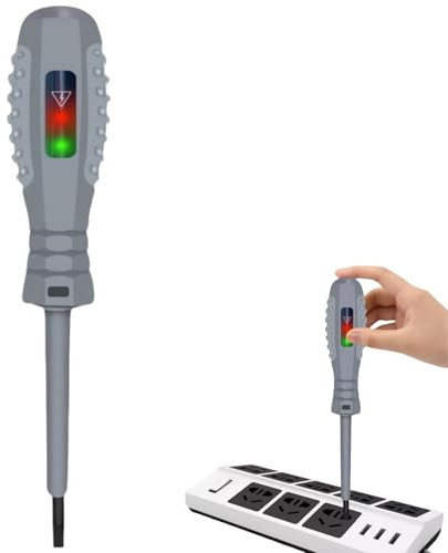 2-In-1 High Torque Strong Magnetic Screwdriver Electricity Detector, Electrical Circuit Tester Pen, Portable Voltage Tester Screwdriver (Flat-Head, 1)