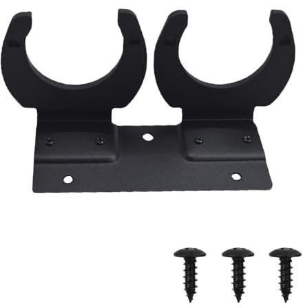 Microphone Holder, Wireless Microphone Wall Mount Stand Mic Clip Holder with Screws, Black