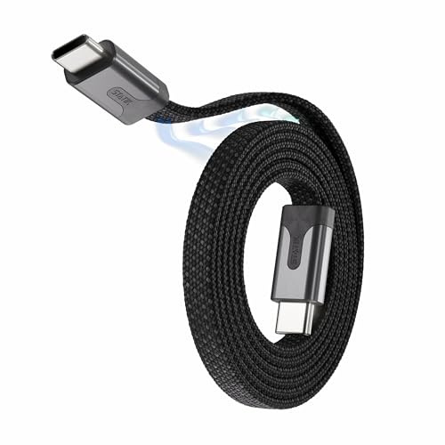 Statik MagStack - Cable de carga magnético USB C, cable plano organizado, antienredos, carga rápida de 100 W, C a C compatible con iPhone 16/15 Pro Max, Galaxy S24 Ultra, 3 pies/1 m