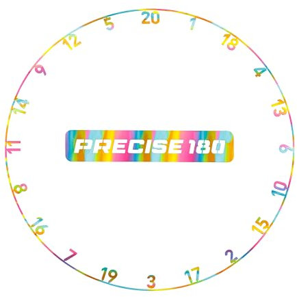 Precise180 - Onepiece Zahlenring - Candy - Premium Dartzahlenring aus 2mm dicken Stahl - 16 Farben - Dartscheiben Nummernring - Dartzubehör