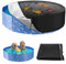 YAOZUP Poolabdeckung Rund, 120x30cm Hundepool Abdeckung mit Kordelzug, Schwimmbecken Abdeckung UV-Stabil & Reißfest, 210D Oxford Pool Abdeckplane, Faltbarer Pool für Kinder und Hund Katze