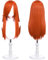 60cm Universelle Kostümperücke mit 2 Haarnetzen für Cosplay, Halloween & Themenpartys (Orange)