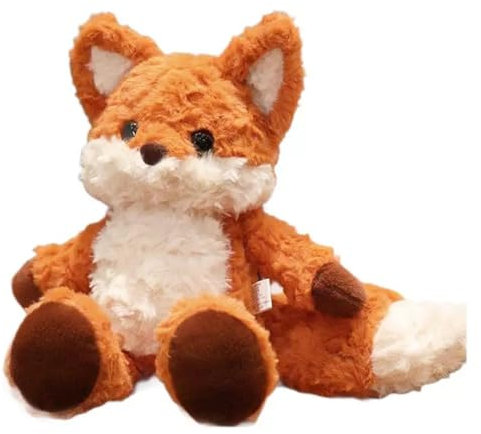 AQCQDQ Fuchs Kuscheltier Plüschtier für Kinder und Erwachsene - Flauschiges zum Spielen, Geschenk Kuscheln Orange Niedliches (35 cm, Brown)