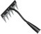 Rateau de Désherbage, Rateau Jardin, Rateau Bertaus, Outillage de Jardin, Râteau de Désherbage de Jardin en Acier Au Carbone, Outil Manuel des Mauvaises Herbes Remover, Griffe de Jardin, 6 Dents