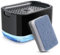Distributeur Liquide Vaisselle, Distributeur de Savon 2 en 1, Distributeur de Savon à Pompe avec Porte-éponge, Distributeur de détergent Rechargeable Noir