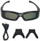 TFixol GL410 Lunettes 3D pour Projecteur Full HD Active DLP Link pour Optama View Sharp DLP Link Projecteurs Noir