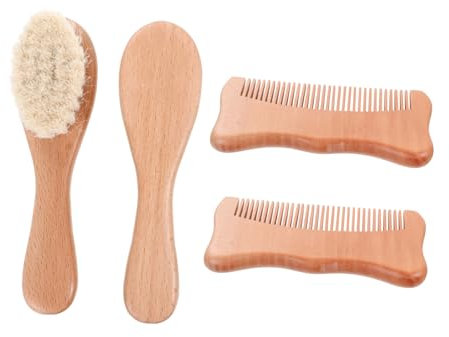 Toddmomy 1 Juego De 4 Piezas peine acicalar Dormir primero mami consejos kit de cuidado de la cabeza producto para el cuidado del cuero cabelludo cepillo de lana de madera