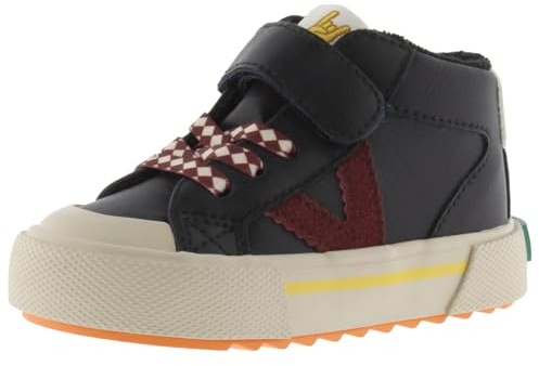 victoria High-Top Tribu 1065198 | Lederoptik & Elastische Schnürsenkel & Klettverschluss & Gezahnte Sohle für Junge
