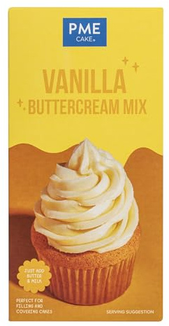 PME Sweet Vanilla Buttercream Icing Mix (450g), No-fuss Frosting for Quick & Easy Cake Decorating