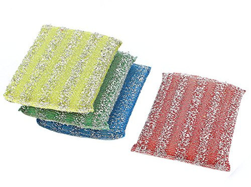 Esponja Cocina Bol Plato Maceta Lavado Exfoliante Almohadilla Limpiar 4 Unidades Multicolor