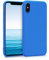 kwmobile Case Compatible with Apple iPhone X Case - Soft Slim Protective TPU Silicone Cover - Neon Blue