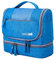 FANDARE Kulturbeutel Damen Herren Kosmetiktasche Reise Kulturbeutel, Waschtasche Kulturtasche zum Aufhängen mit getrennten Fächern für trockene und nasse Reiseartikel Wasserdicht Polyester Blau