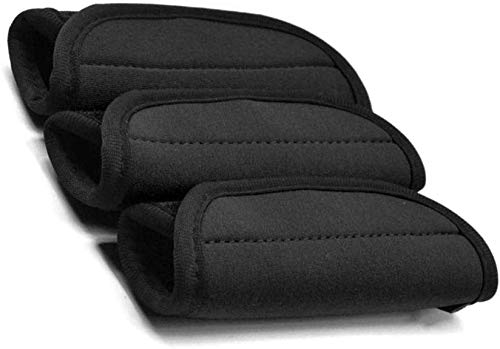 Komfort-Neopren-Griffbandagen für Reisetasche, Gepäck, Koffer, Schwarz, 3 Stück