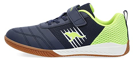 KangaROOS K5-super Court Ev, Sneaker Unisex Kinder, Dark Navy Lime 4054, 31 EU