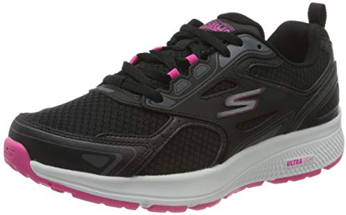 Skechers Baskets Go Run Consistent pour Femme, Noir et Rose, 38 EU