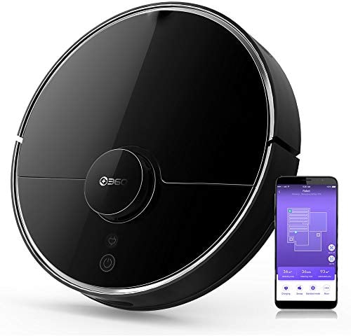 360 S7 PRO Staubsauger Roboter mit App-Steuerung (LDS, Wischroboter mit Intelligenter Navigation, 2650Pa Saugleistung, HEPA-Filter, Geeignet für Tierhaare, Teppiche und Hartböden), Black (Schwarz)