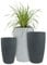 Pflanzwerk® Pflanzkübel Kunststoff Pipe Grau 44cm Blumentopf *Frostbeständige Blumenkübel* *100% ÖKOLOGISCH* *2 Jahre GARANTIE* *Premium Pflanzenkübel Qualität*