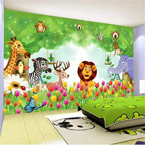 Custom Wallpaper 3D Wall Murals Animal Kingdom Cute Cartoon Kids Room Background Wall Papers Home Decor 3D Wallpaper-430Cmx300Cm